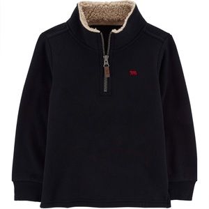 GUC- Black Toddler Half-Zip Fleece Pullover Kids 4